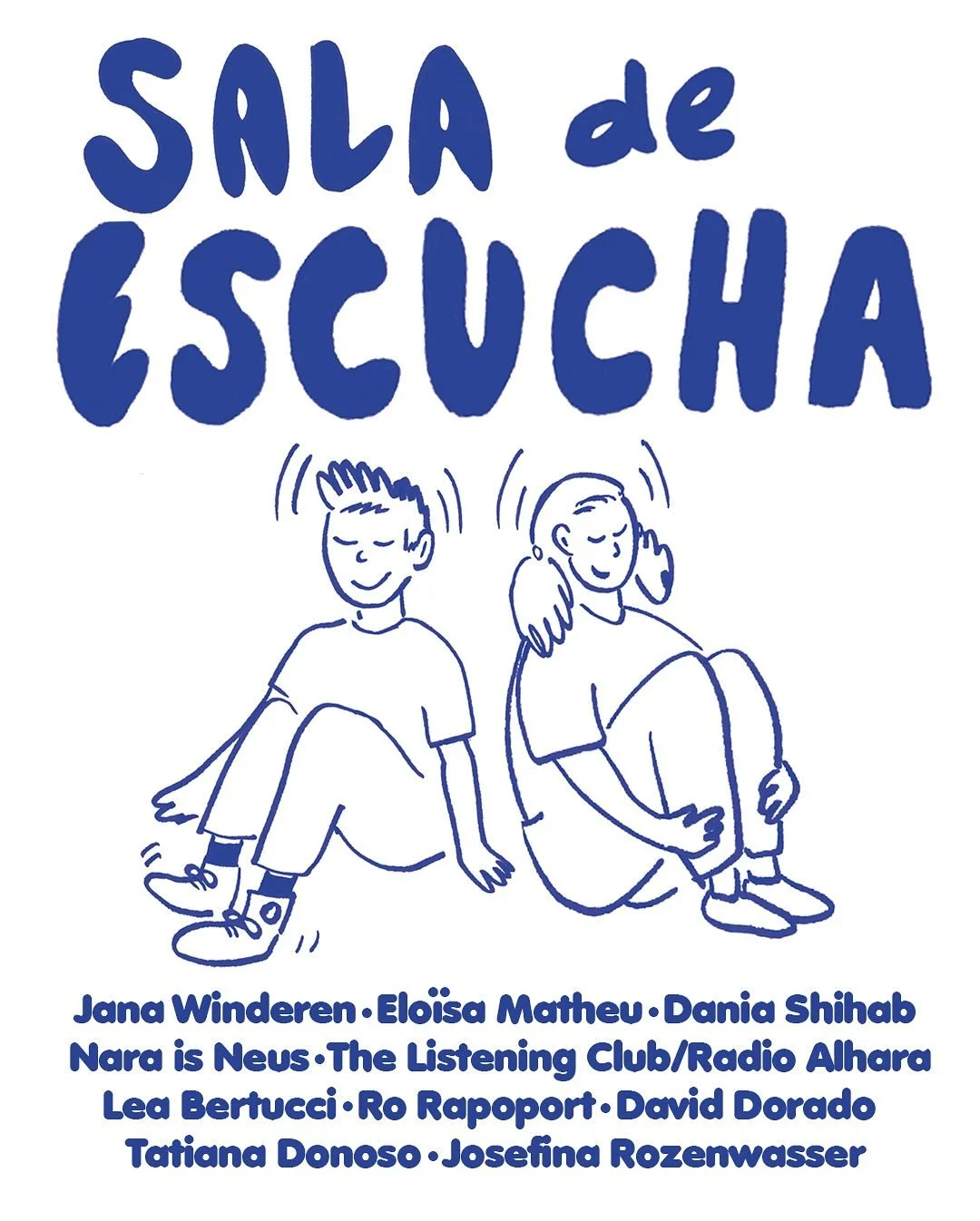 La SALA DE ESCUCHA dentro de la Jornada, ser&aacute; un espacio con sistema de sonido multicanal espacializado en el que tendremos en placer de recibir a artistas que dedican su trabajo a la escucha. 
Nos complace mucho poder presentar, para  escucha