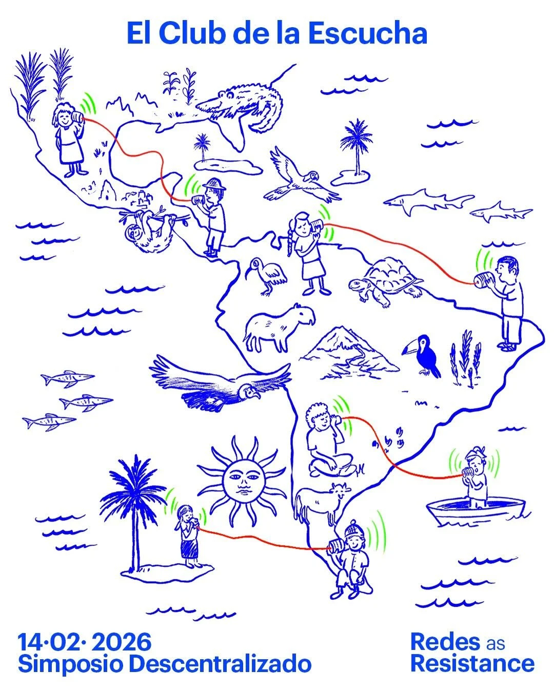 I am very happy to participate with El Club de la Escucha in Redes as Resistance, a decentralized symposium to promote continental dialogue and broaden reflection on the pedagogical power of artistic research processes.

Organized by the fantastic pl