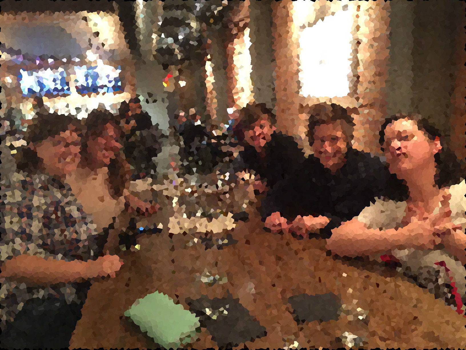 Visible friends- They're faces are blurred to protect their identities (really to keep them from embarrassment by being associated with my crazy).