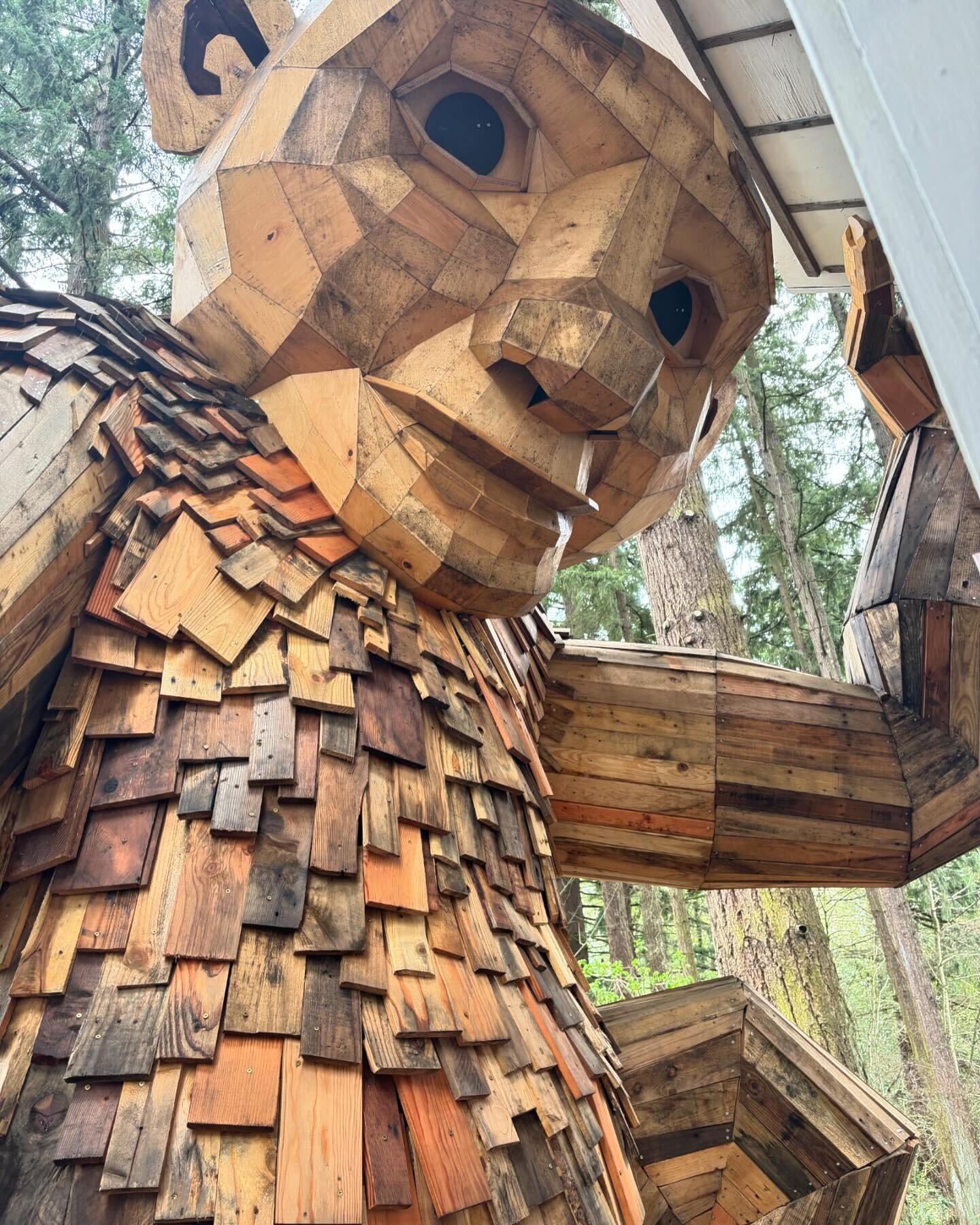 Went and saw Ole Bolle today. If you get a chance to see any of the sculptures by artist @thomasdambo - do it. #sculpture #recycleartist #troll #nordicnorthwest