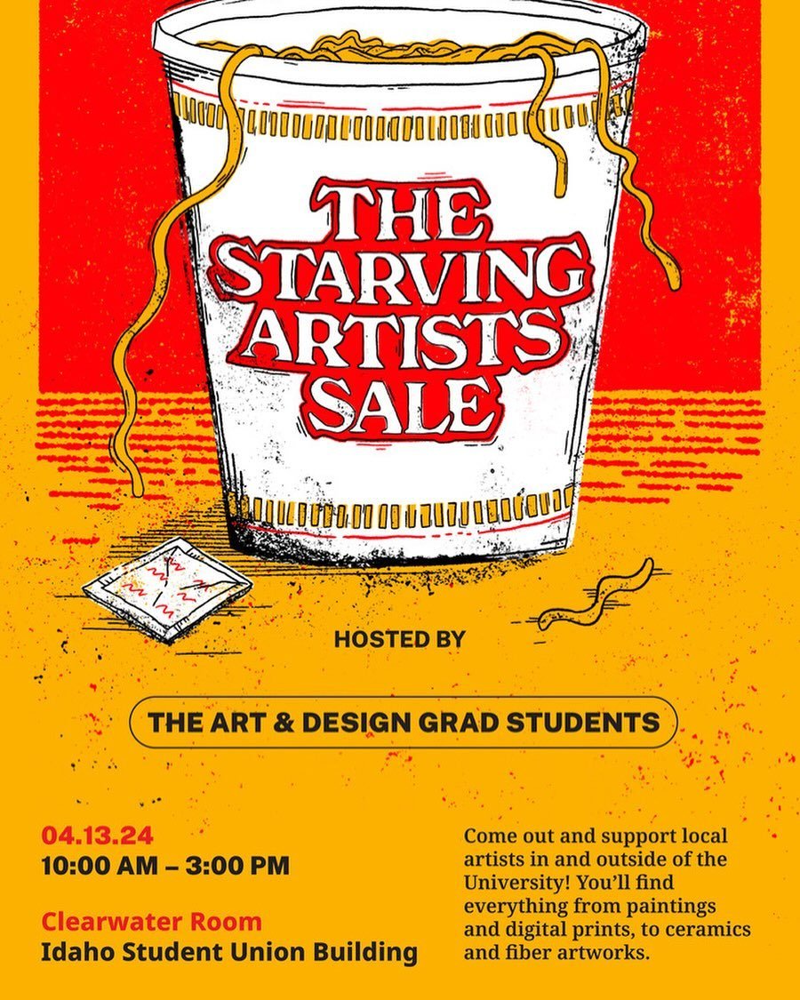 Come meet some new people and spend some money- support local artists (many of them students). #artsale #art #starvingartist