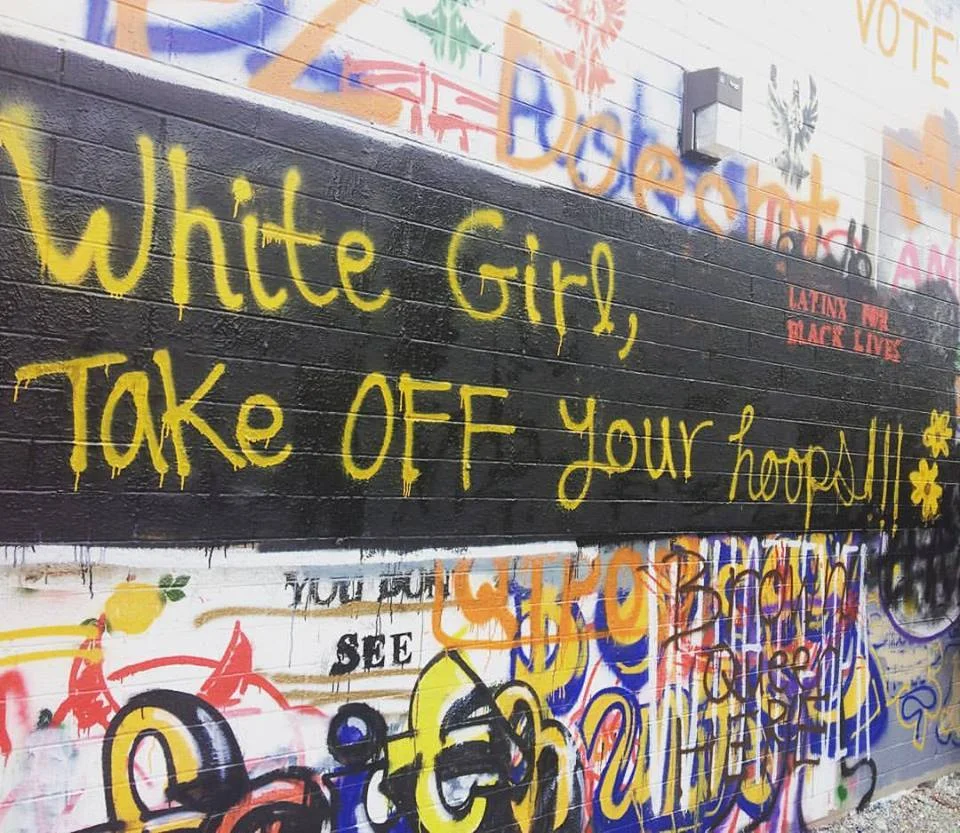 Photo of mural created by Pitzer College students Alegria Martinez, Jacquelyn Aguilera and Estefania Gallo-Gonzalez