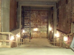 This is the interior of the Provincetown Playhouse during renovation, March 2010