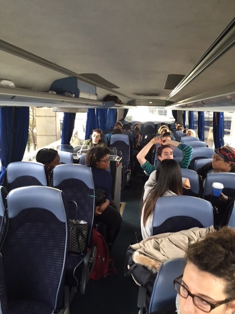 On the coach, ready to depart Heathrow!