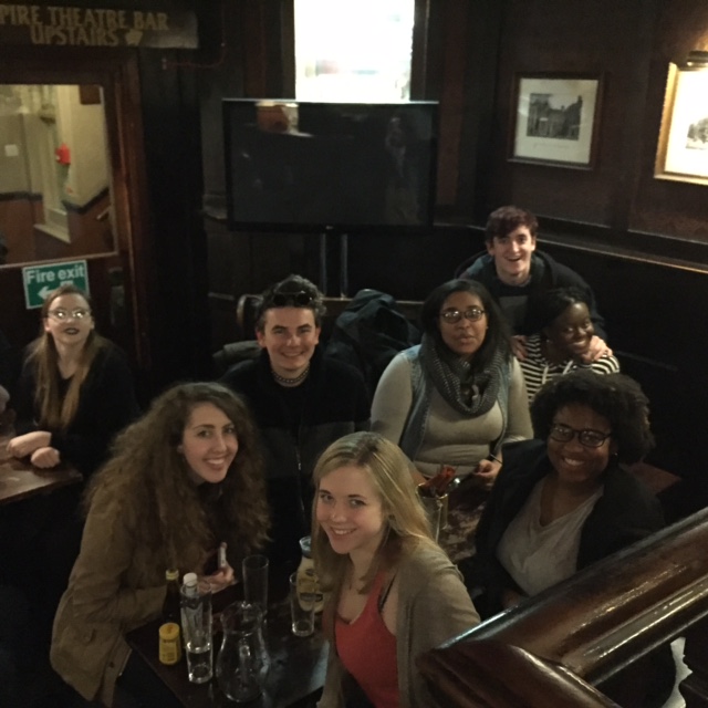 Some of the students at The Lamb after our welcome dinner.