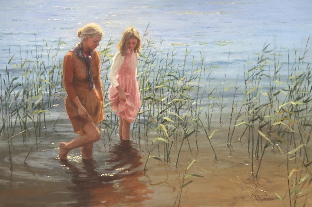 Cousins at the Lake 24x36 "sold"
