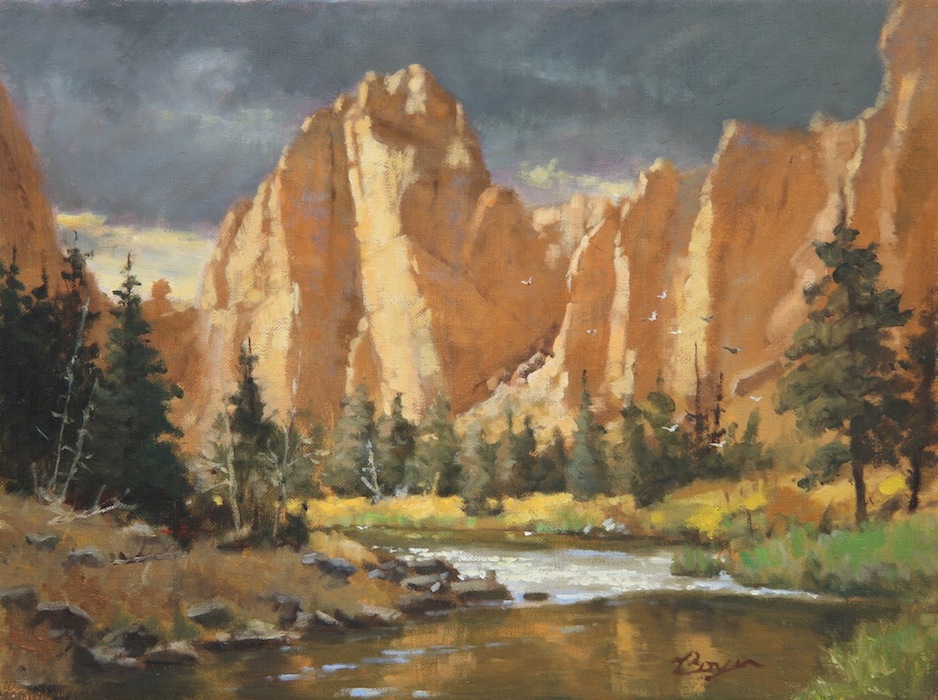   Storm over Smith Rock 12x16   