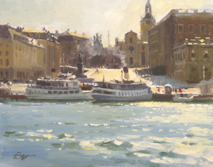   Ferry Boats of Stockholm 11x14   