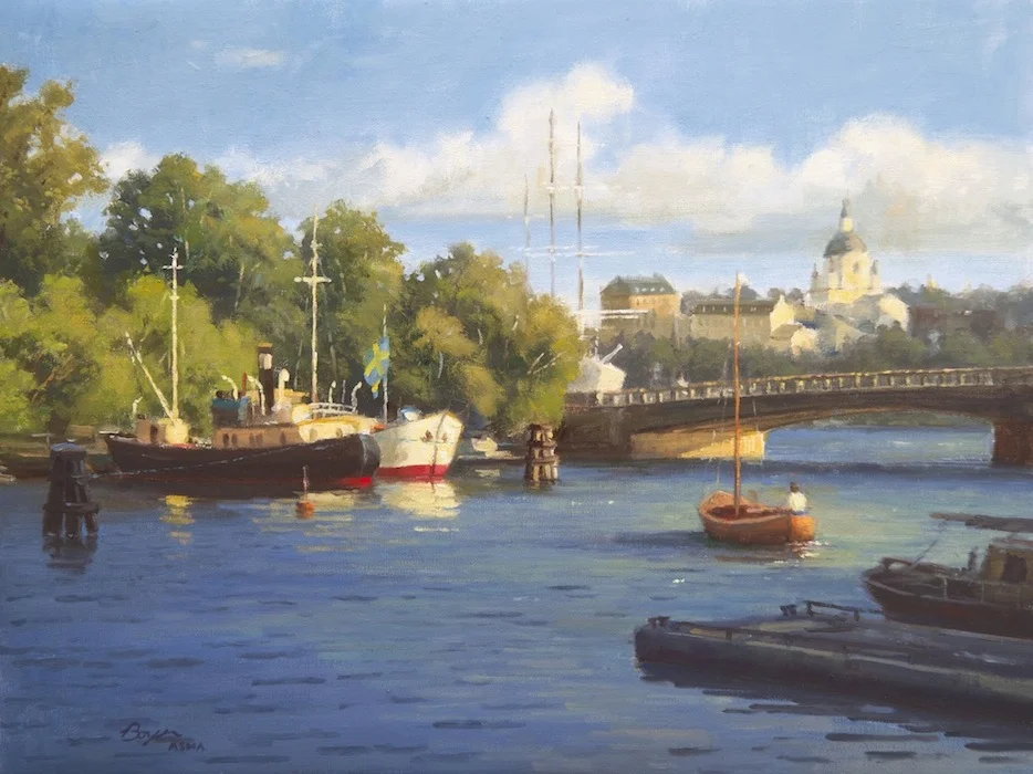 Last Light in Stockholm 18x24 "sold"