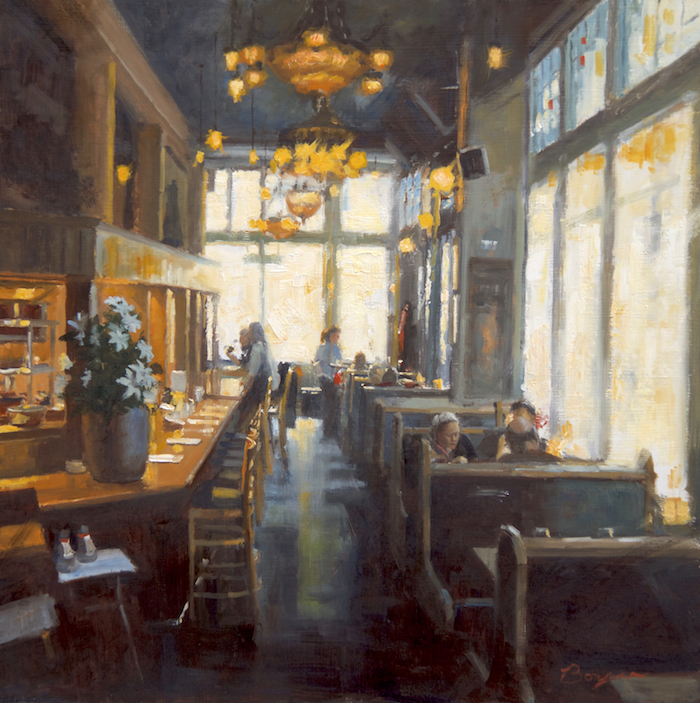 Breakfast at the Zeus Cafe 24x24