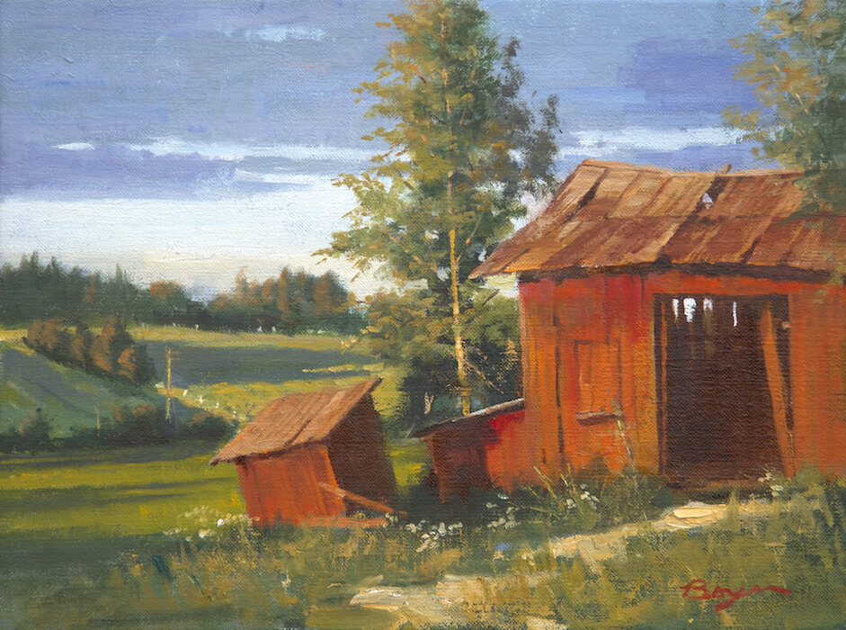 Old Barn in Sweden 12x16