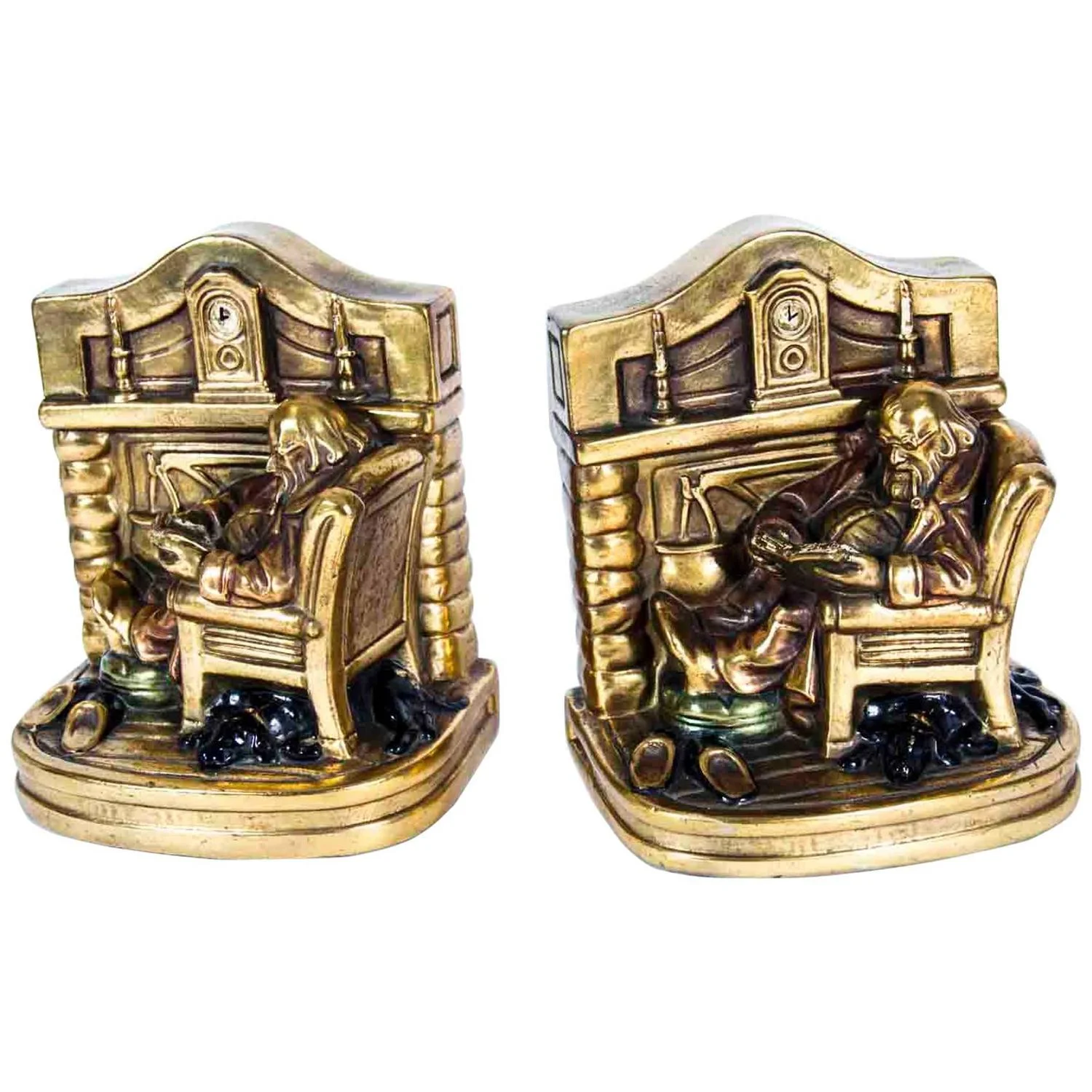 Vintage 24K Gold Plated Book End