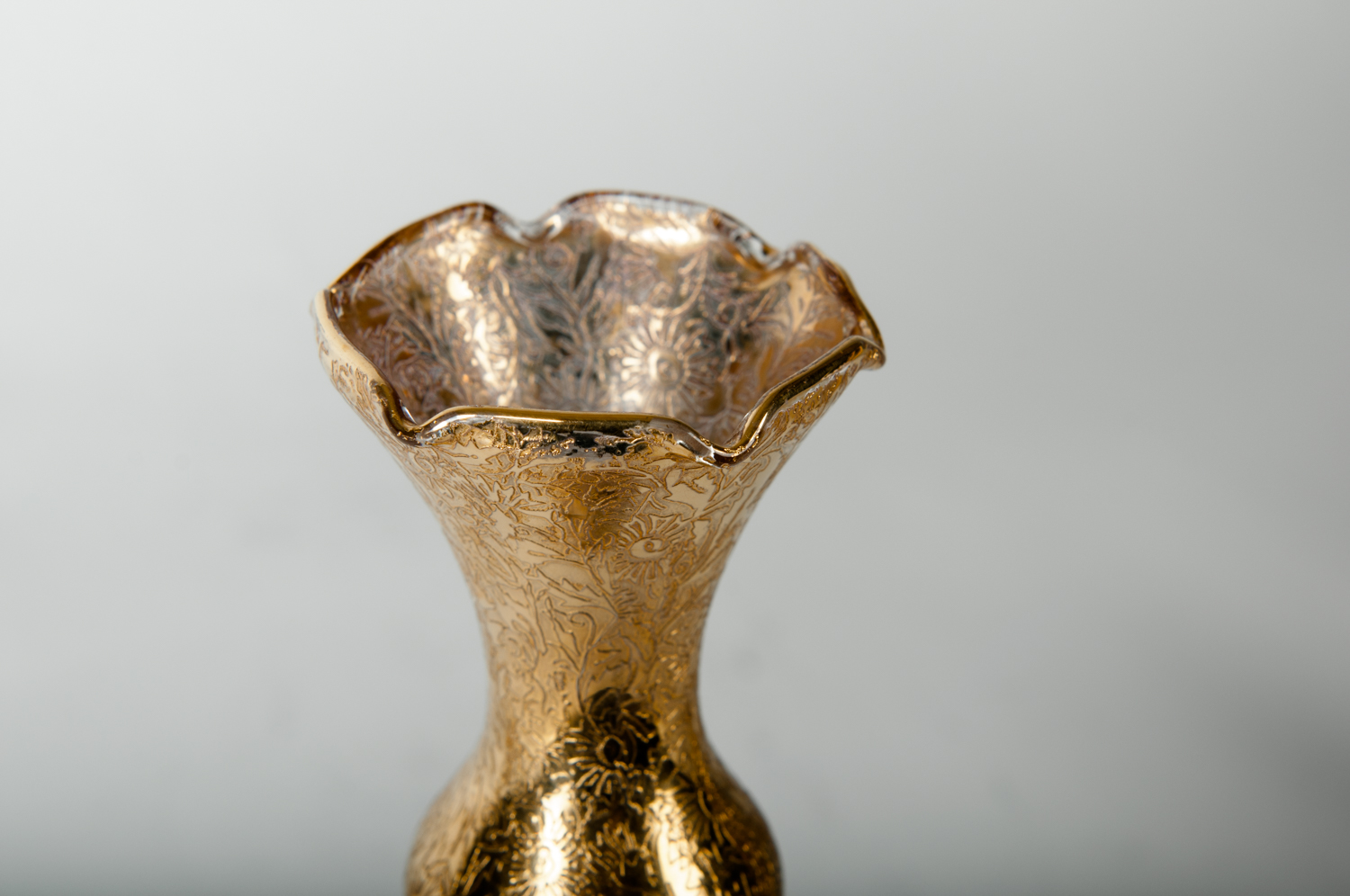 Set of 4 Vintage Glass and Gold Bud Vases — La Maison Supreme Ltd.