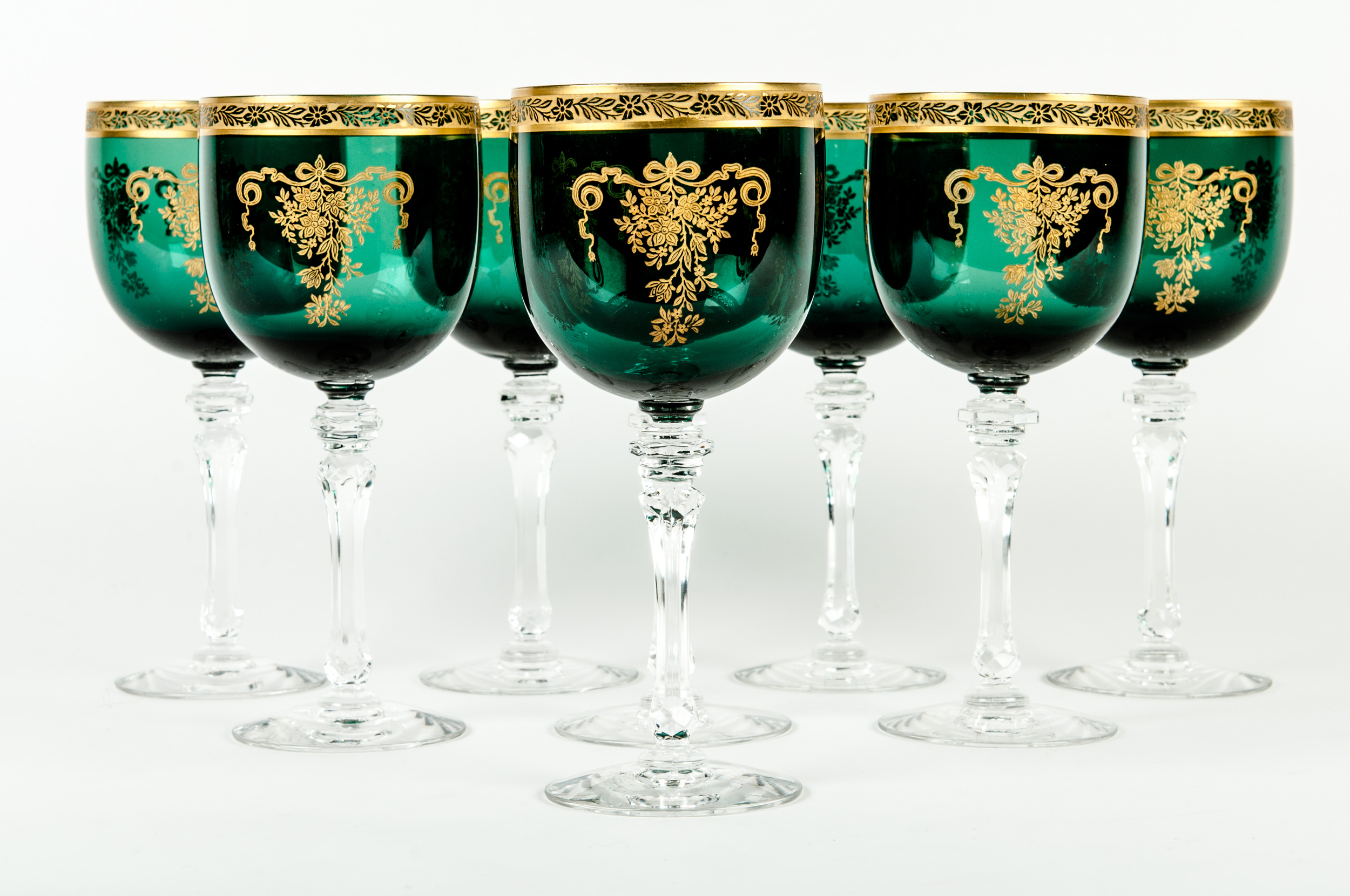 Vintage Set Of Eight Crystal Glasses. — La Maison Supreme Ltd.