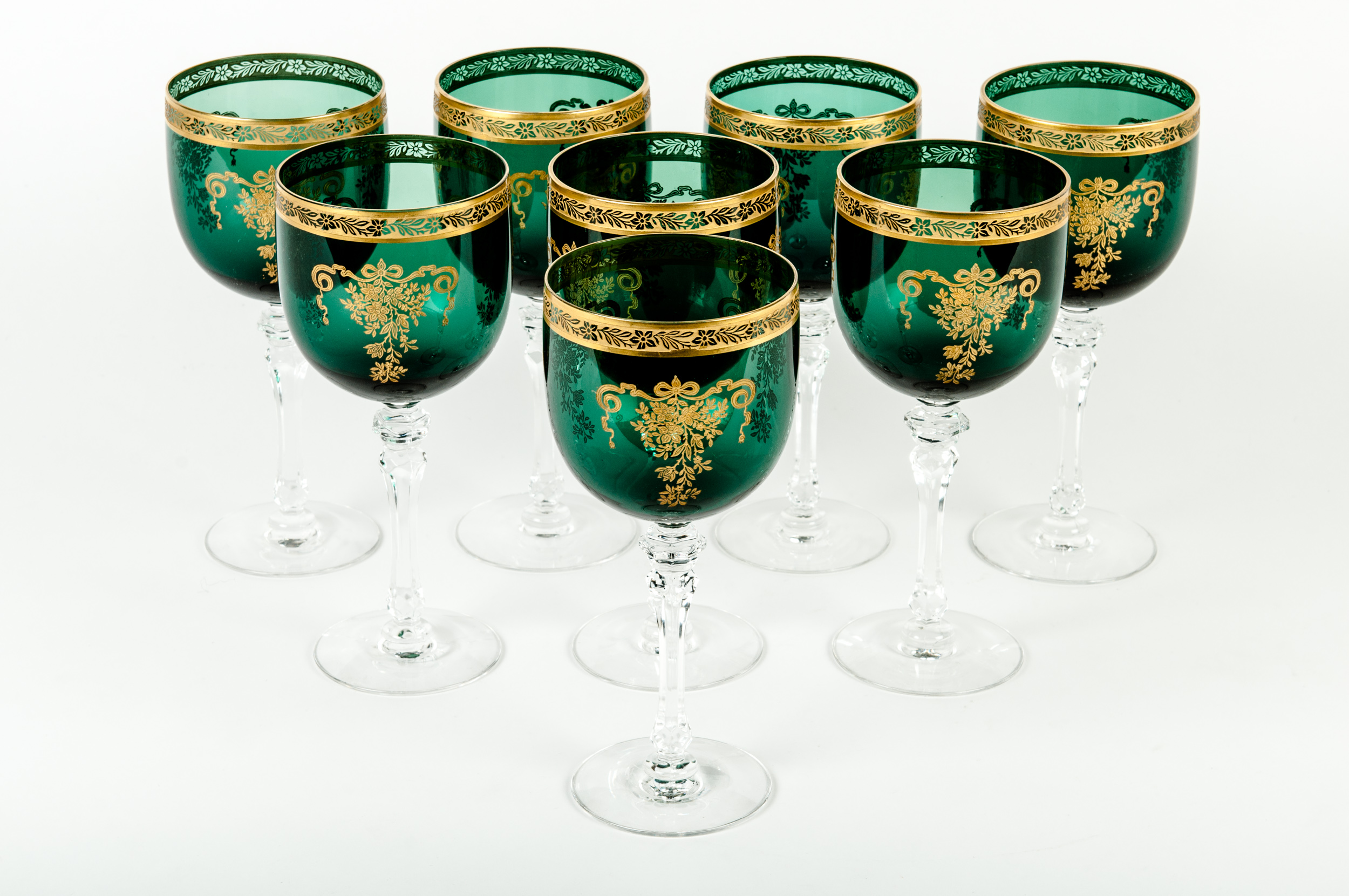 Set of Eight Vintage Cut Crystal Martini Glasses — La Maison Supreme Ltd.