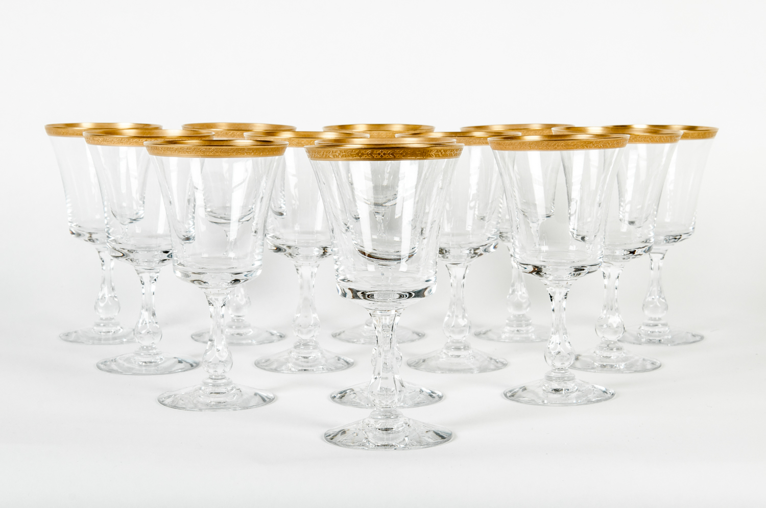 Vintage Set 12 Cut Crystal Wine Glasses. — La Maison Supreme Ltd.