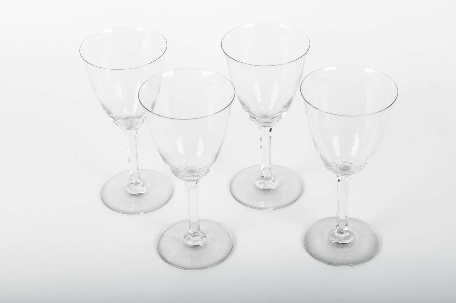 Set of Four (4) Baccarat LAGNEY Clear Crystal 5 3/4 PORT Wine Glasses  BEAUTIFUL