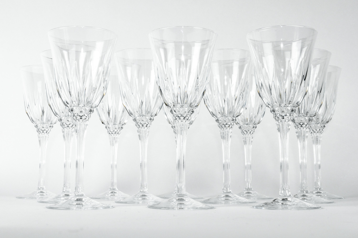 Vintage Set 12 Baccarat Crystal Wine / Water Glasses — La Maison Supreme  Ltd.