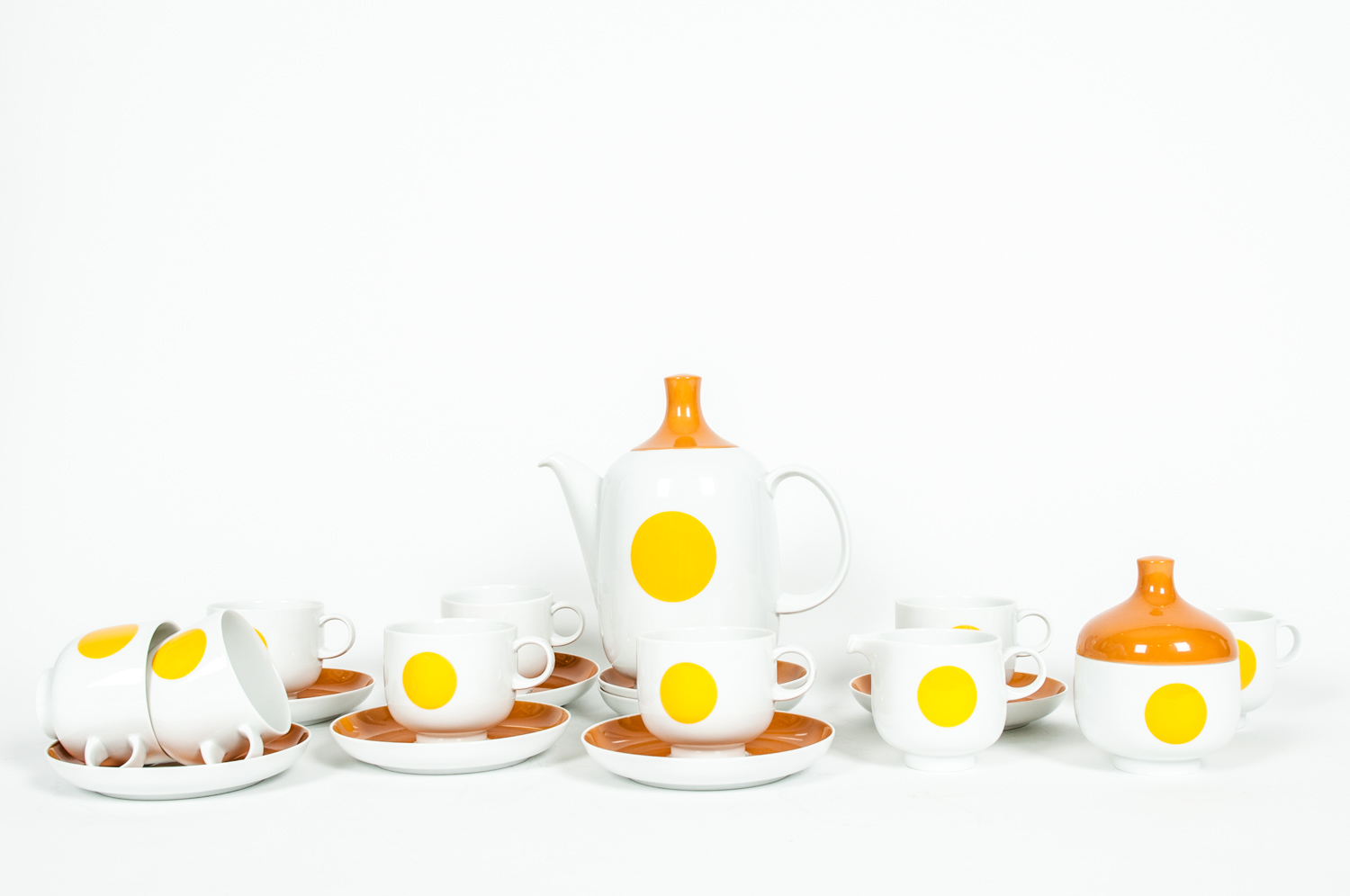 Mid-Century Modern Ceramic Coffee Cup/Tea Cup Set