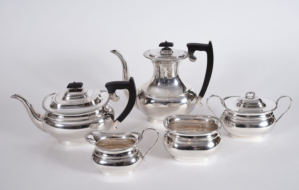 Vintage Sterling Silver English Sheffield Five Pieces Tea or Coffee Service  — La Maison Supreme