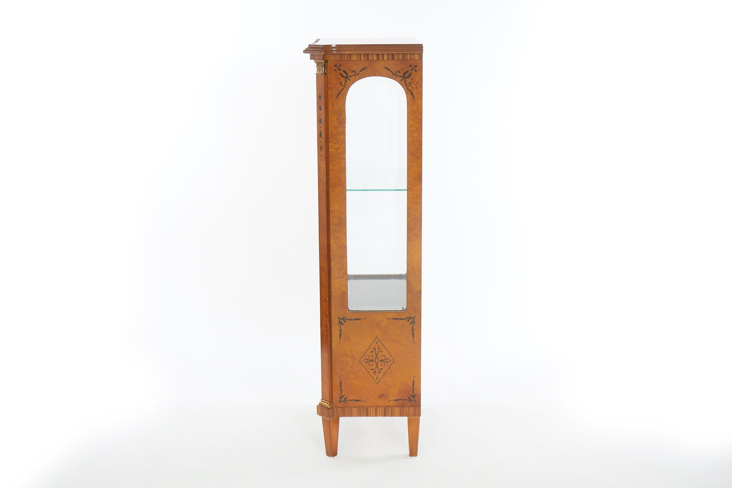 Italian Marquetry Wood Vitrine / Cabinet Maison Supreme — La