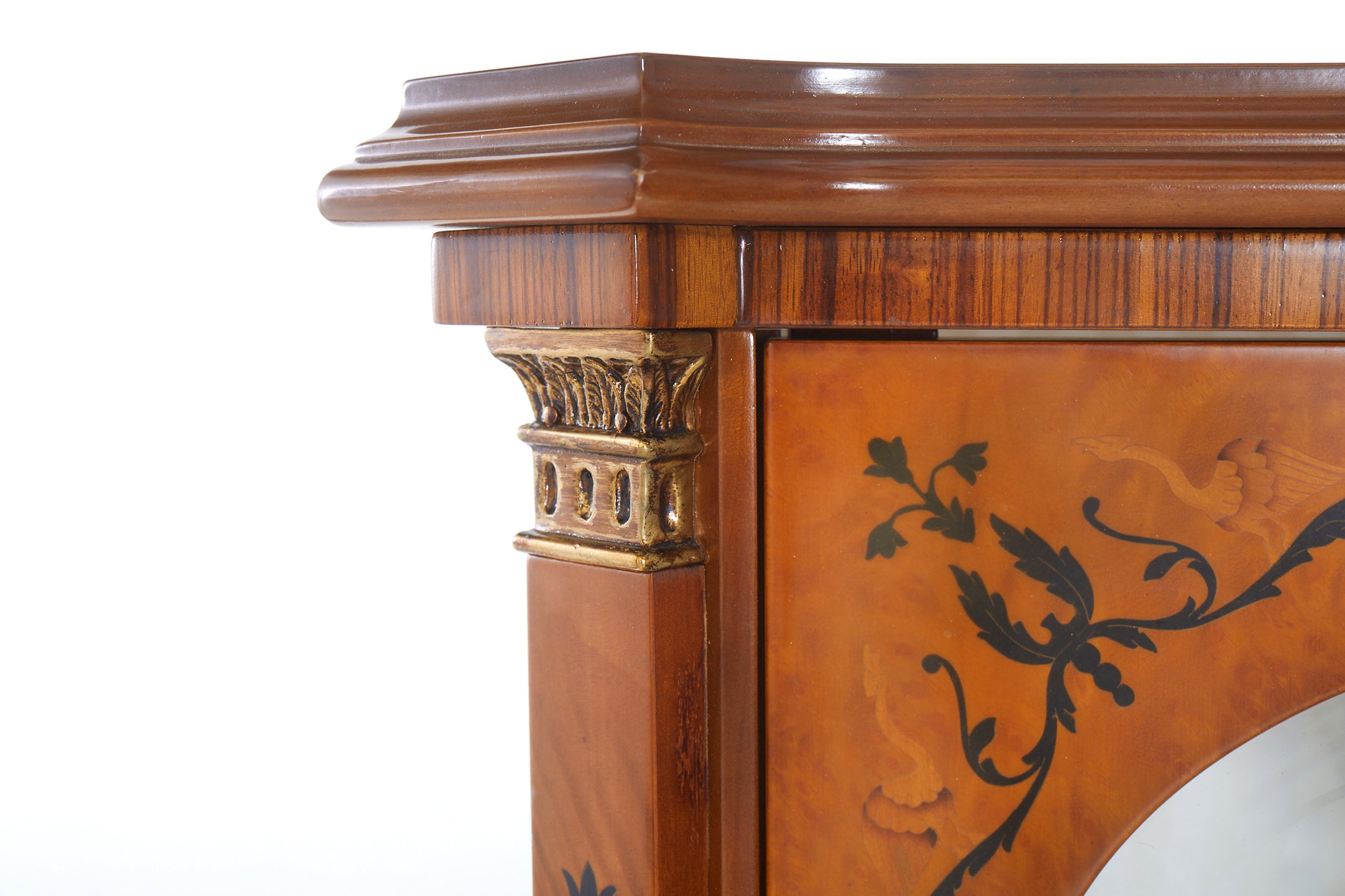 Italian Marquetry Wood Vitrine / Cabinet — La Maison Supreme