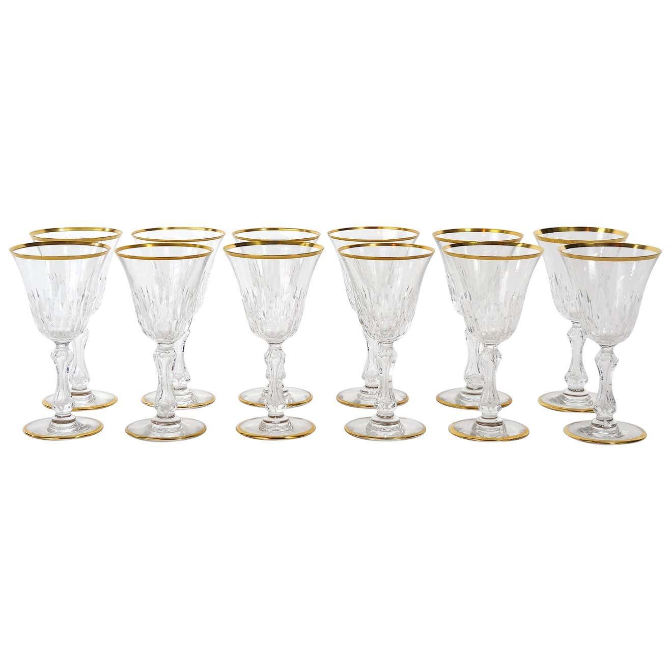 Saint Louis Crystal Gold Trim Tableware Service / 12 People — La Maison  Supreme Ltd.