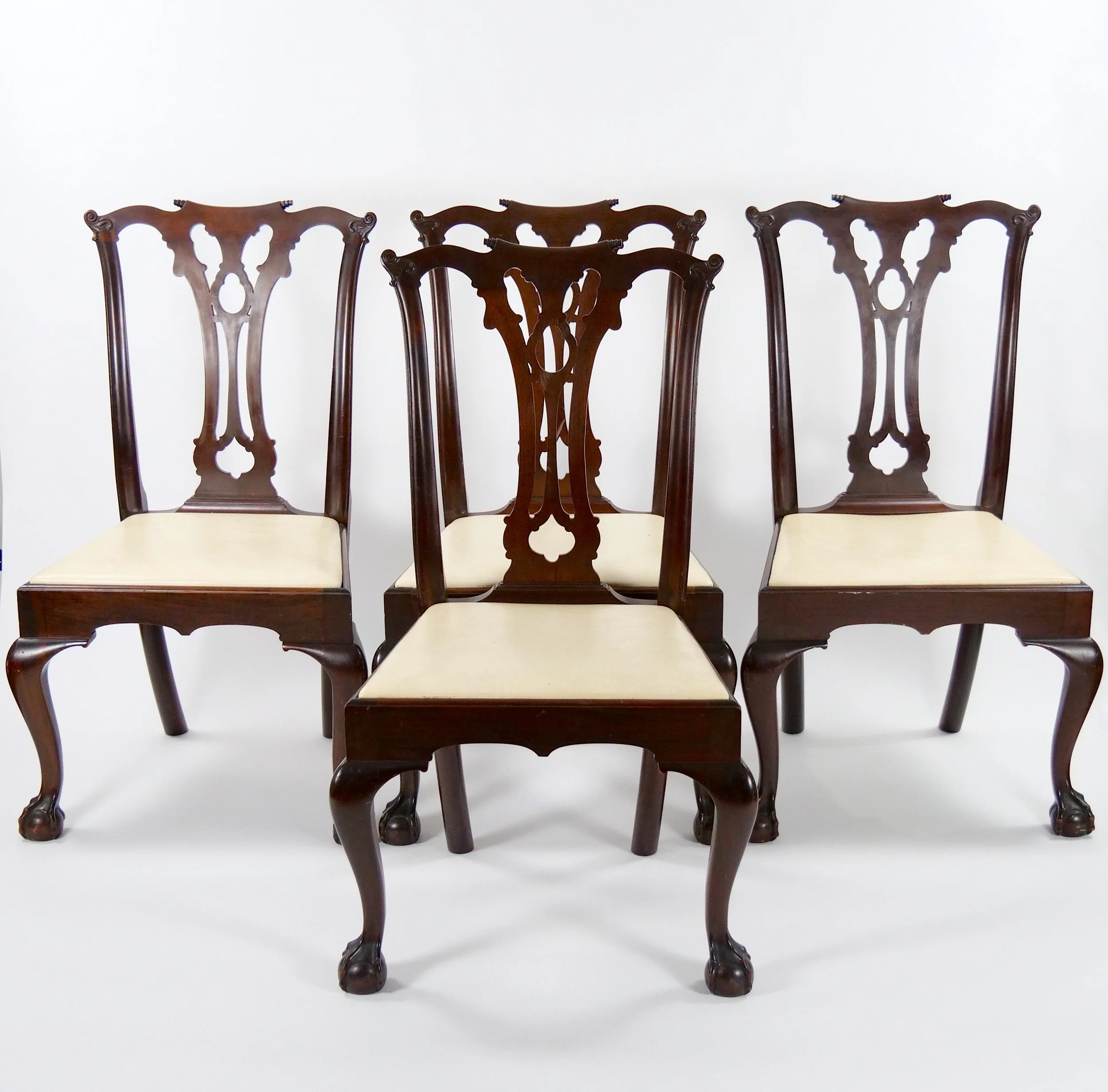 Mahogany Wood Framed (8) Chippendale Style Dining Chairs — La Maison  Supreme