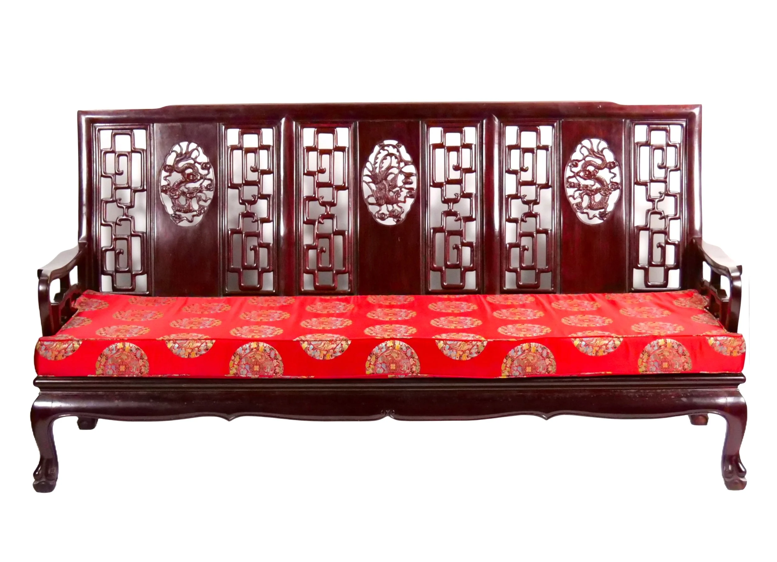 Mid 20th Century Chinese Carved Rosewood Long Bench, Sofa — La Maison  Supreme