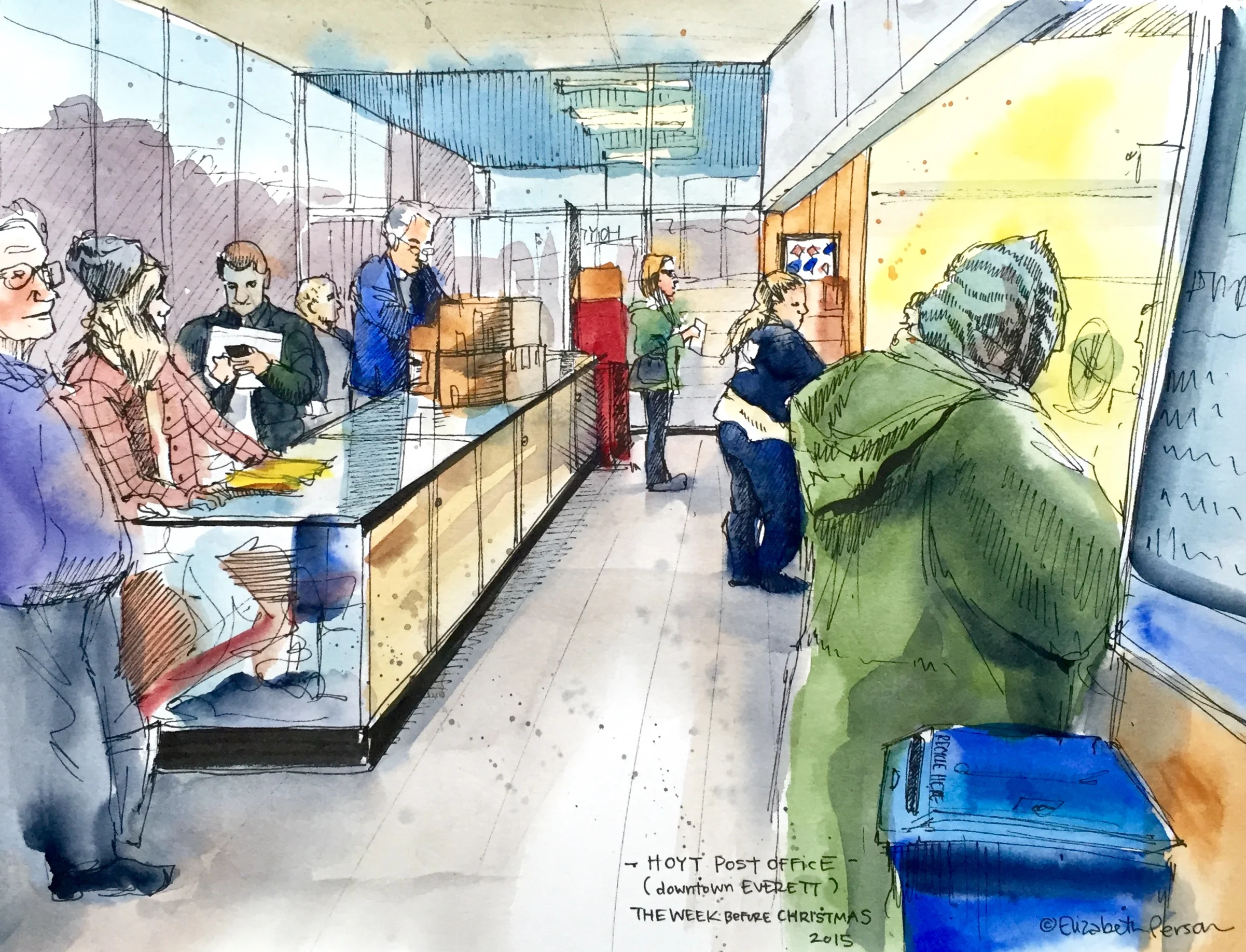 Sketchy Everett Volume 6: Hoyt Post Office Before Christmas