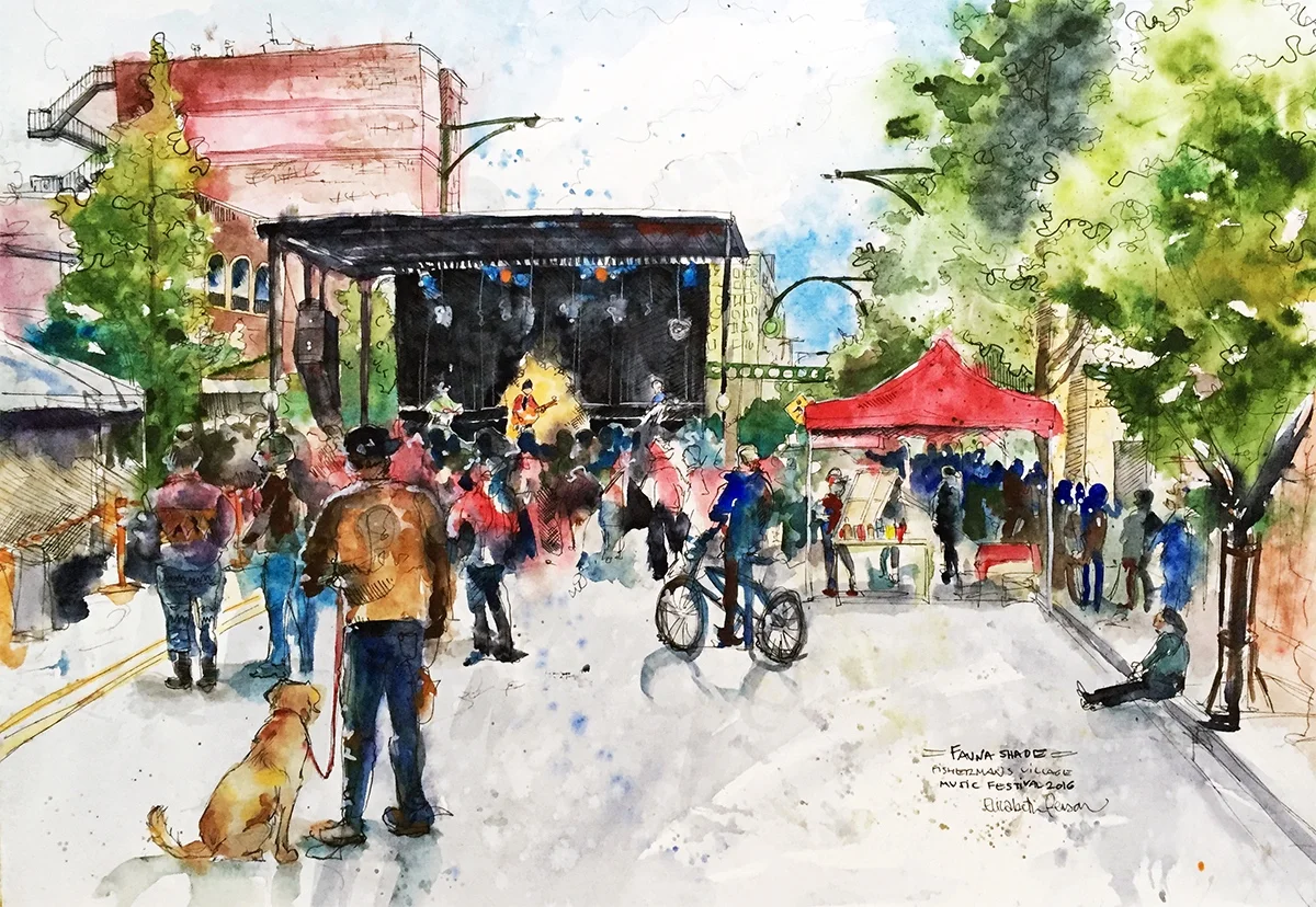 Our very own Fauna Shade, of Everett, at the outdoor stage on Colby Avenue.