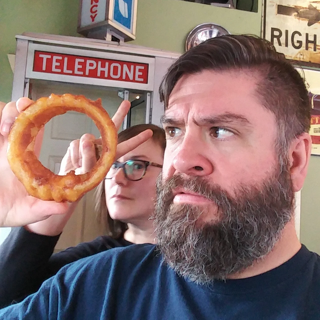 A very large onion ring. // Christopher Bragg