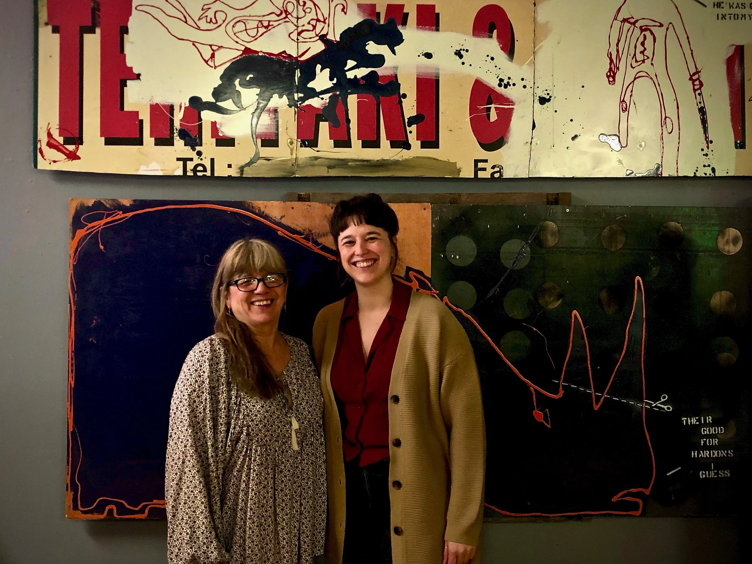 Black Lab Gallery owner Isabella Valencia (L) and booker Nicole Valencia // Henry J