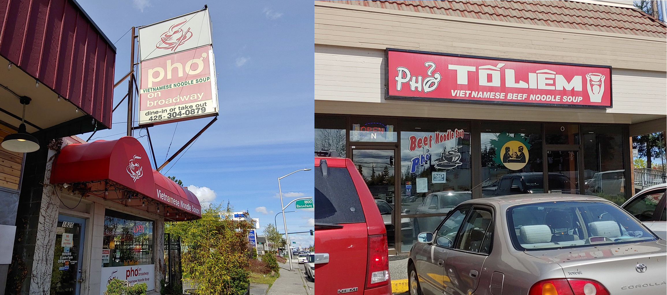 North Everett's Pho on Broadway, Pho To Liem on Casino Road // Christopher Bragg