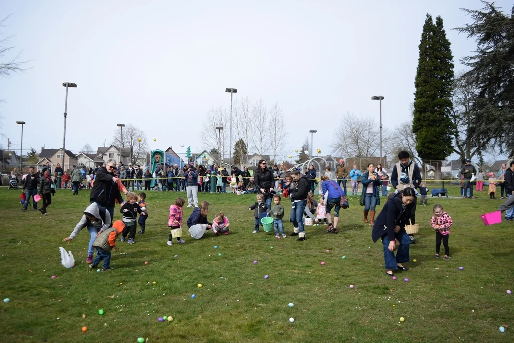 Easter egg hunt at Clark Park // Courtesy Karen McAllister