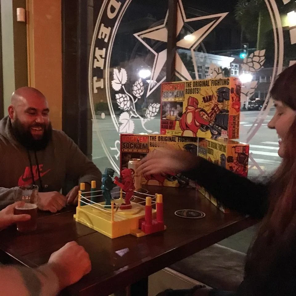 The Rock ‘Em Sock ‘Em Robots tournament // Courtesy of The Independent Beer Bar