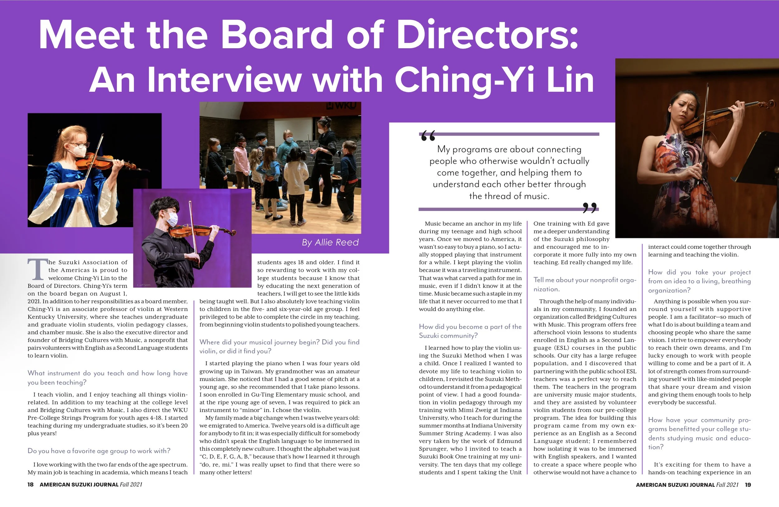 Meet the Board of Directors: An Interview with Ching-Yi Lin