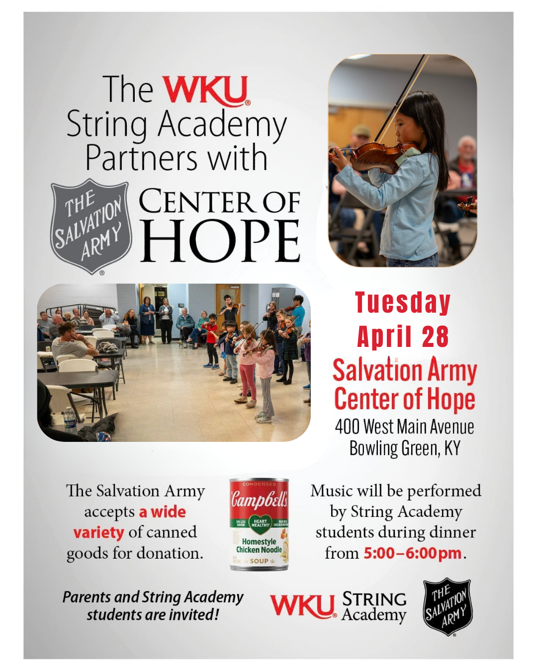 WKU String Academy-Salvation Army Center of Hope Concert