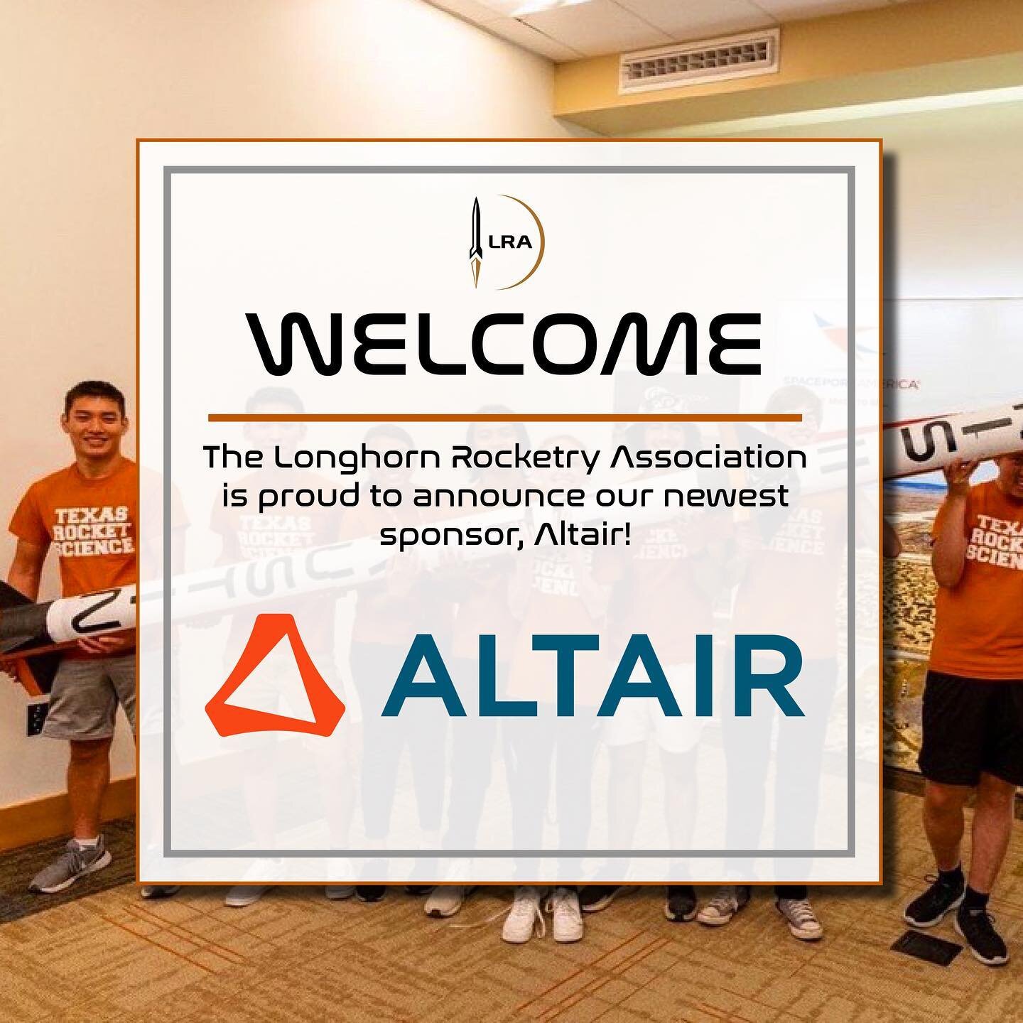 LRA would like to announce our newest sponsor, Altair! Altair offers high performance engineering software for simulation, high performance computing, high fidelity model building, and so much more. We are so excited to have them on our team, and we 