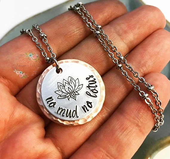 Yogi Gifts For Women BEKECH Inspirational Yoga Keychain No Mud No