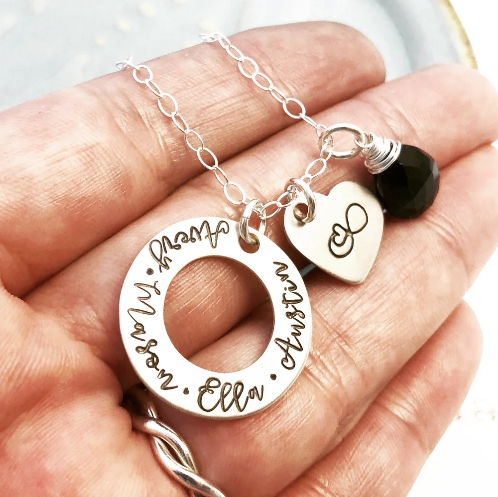 Sterling Silver Name Custom Necklace Name With Diamonds Custom - Main Image