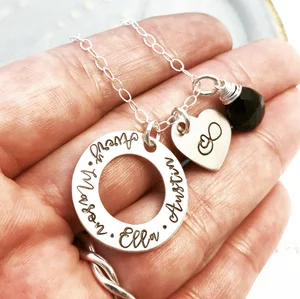Personalized Jewelry Infinity Necklace For Mom Initial Necklace