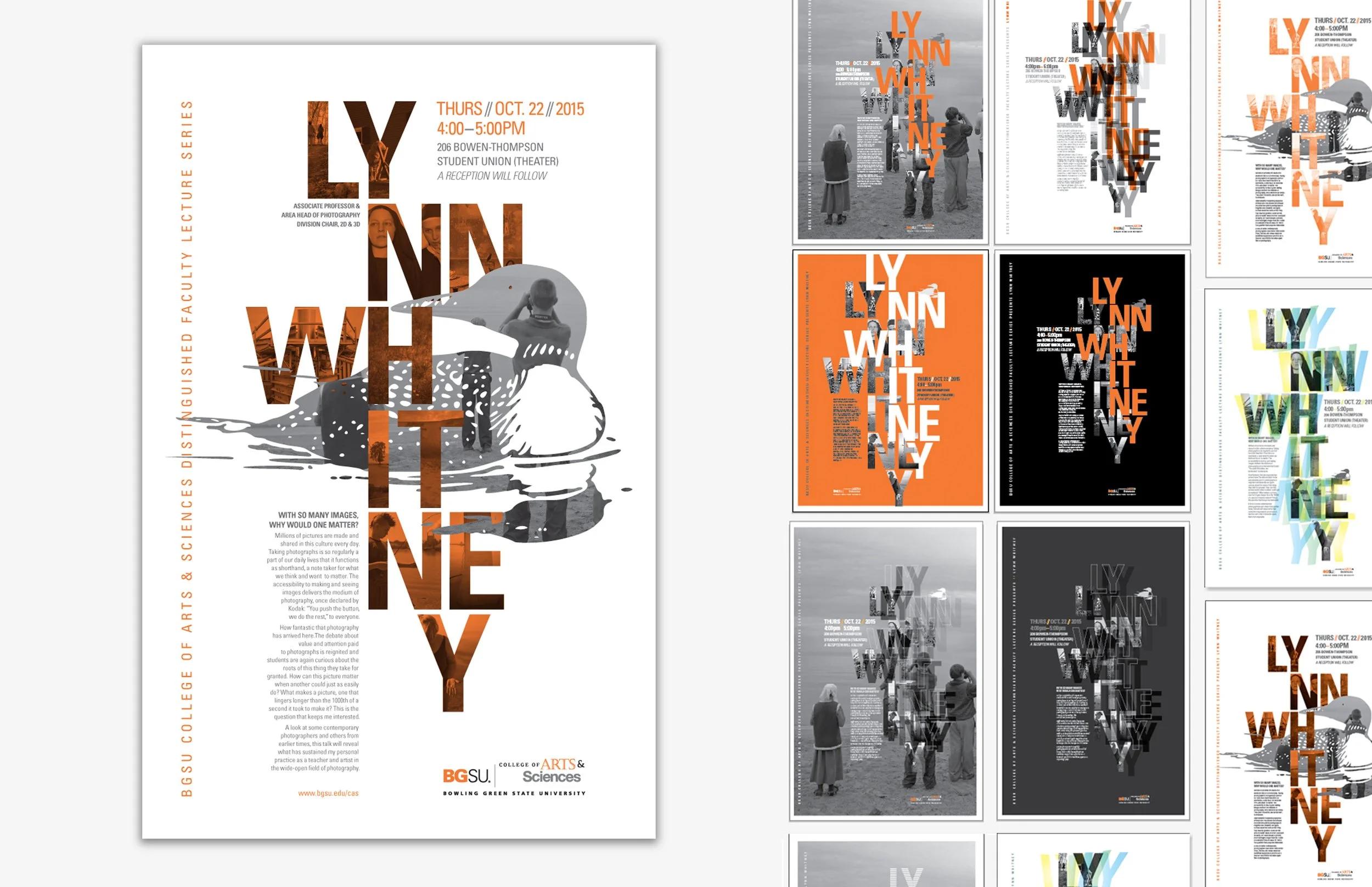  A&amp;S Distinguished Faculty Series:: Lynn Whitney // 11" x 17" // 2015 Final poster and comps 