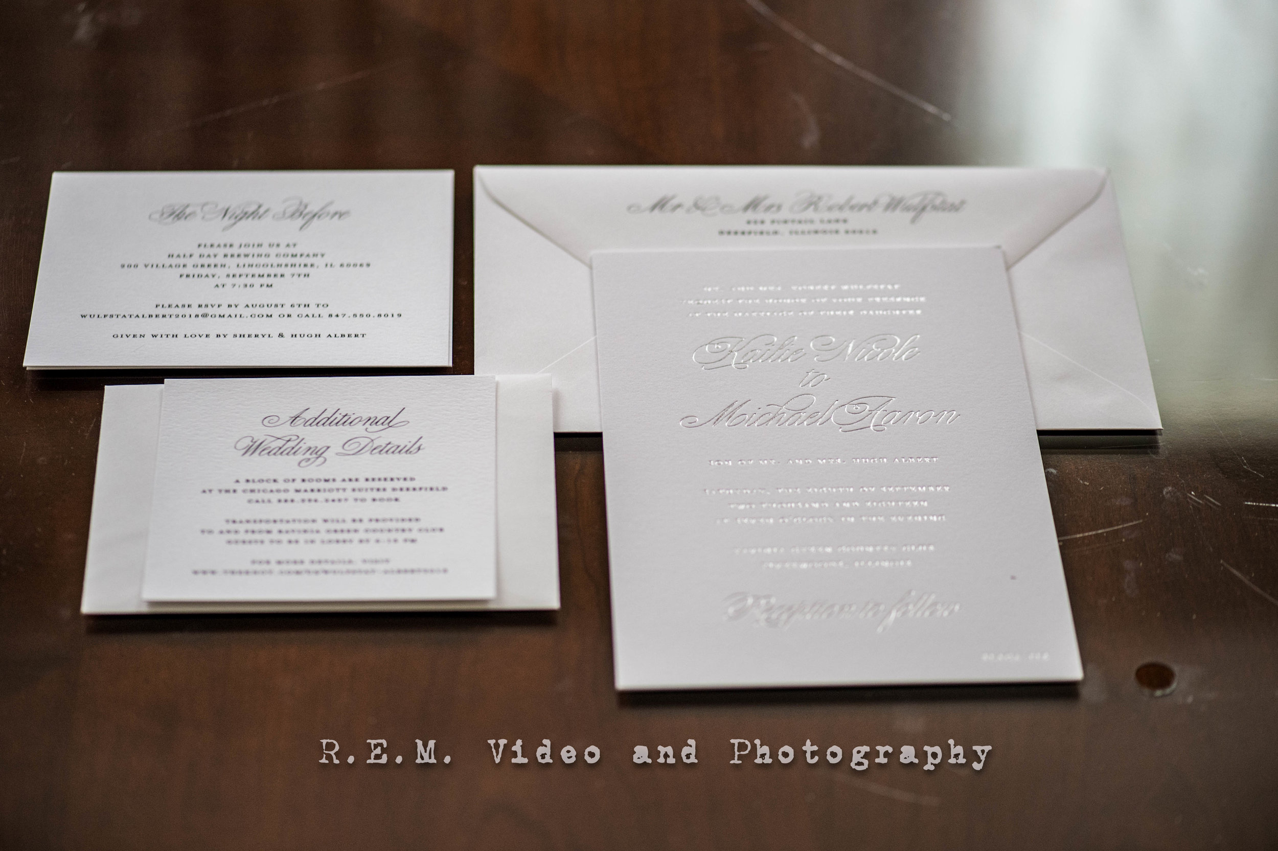 Invitations by Events By Tess | R.E.M. Video & Photography