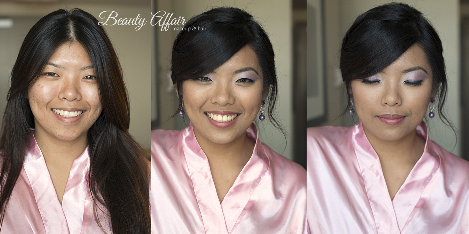 Beauty Affair makeup and makeup Los Angeles before and after bridesmaid pink lips purple eyeshadow.jpg