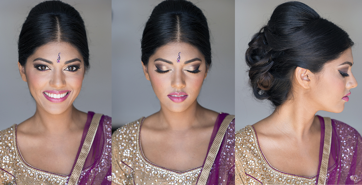 Before and after indian natural headshot makeup and hair by Agne Beauty Affair event celebration bridal pink gold smokey eyes copy.jpg