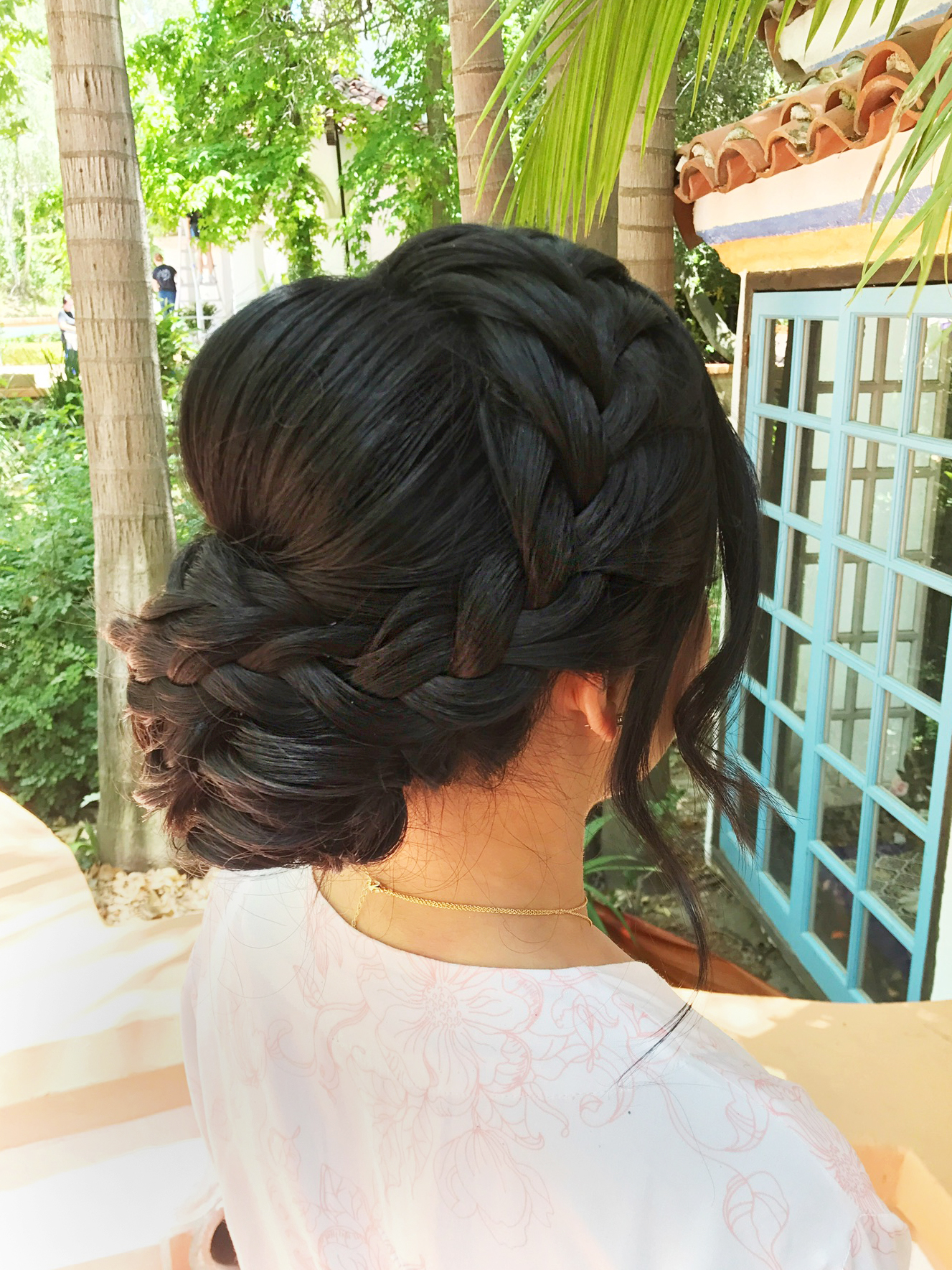 Braid updo hairstyle low bun beauty affair los angeles.JPG