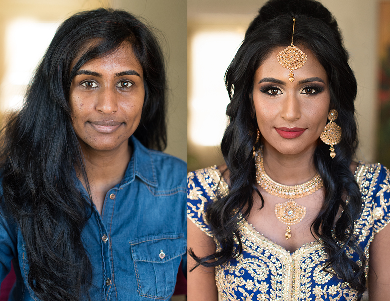 South Asian bride before after indian Bridal Tiblury wedding Beauty Affair .jpg