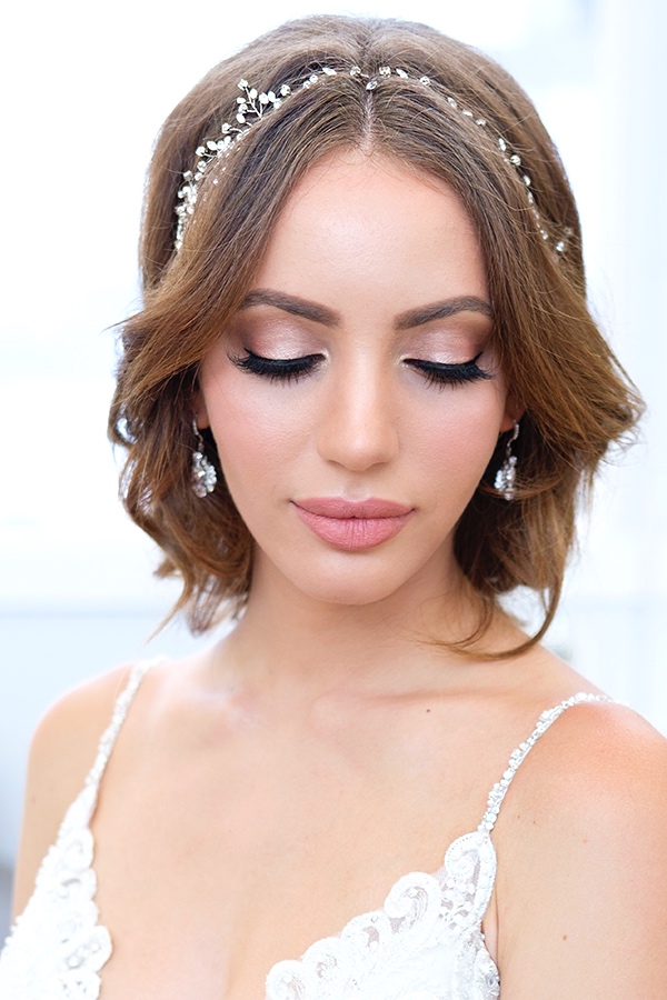 glam rose glowing makeup smokey eyes Bridal hair bronzy by beauty Affair.jpg