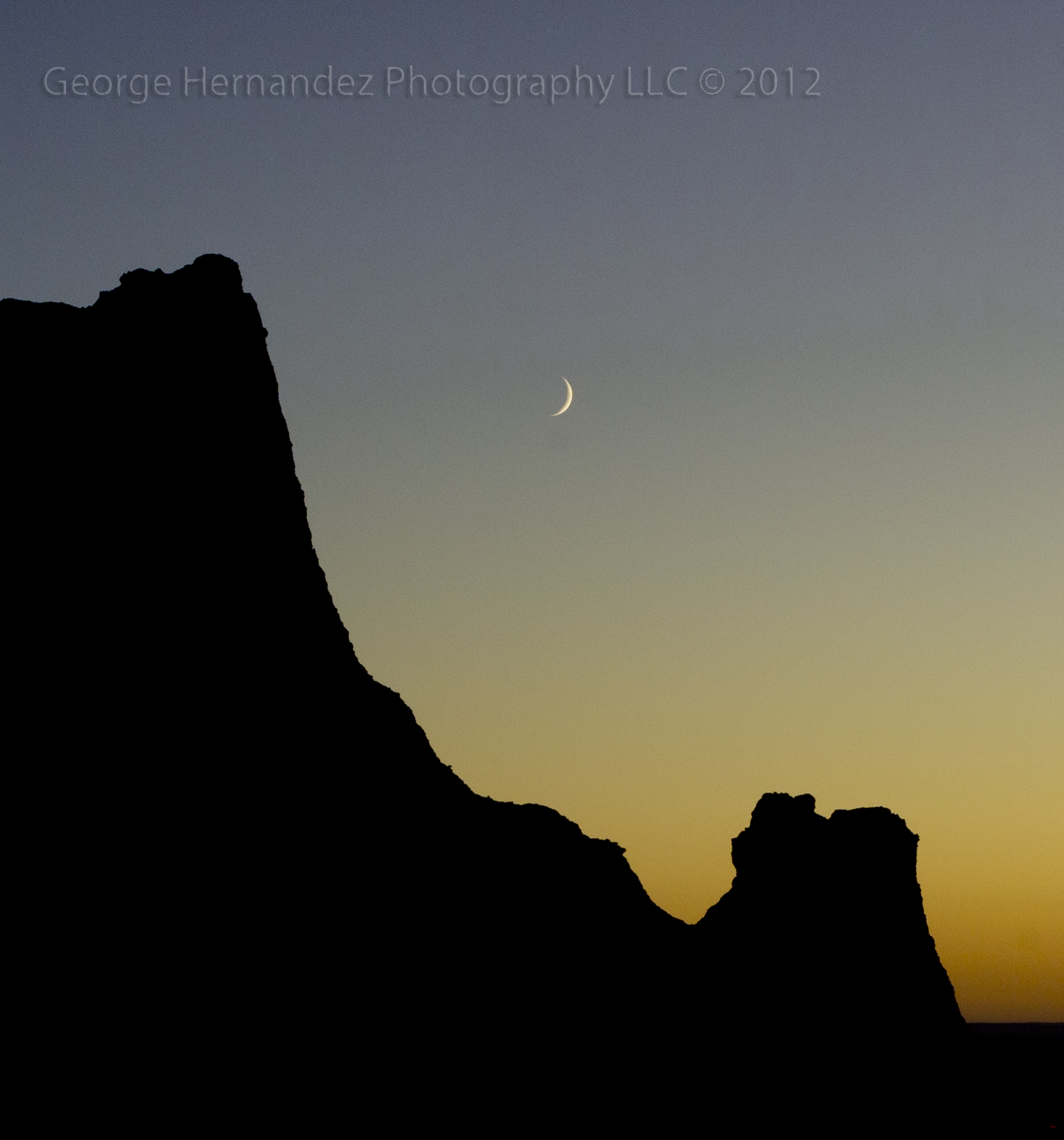 "Badlands Crescent Moon"